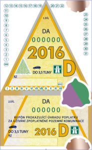 Opłaty drogowe - Czechy DK-D-2016