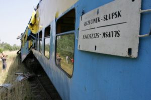 zderzenie pociągów w Korzybiu