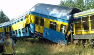zderzenie pociągów w Korzybiu