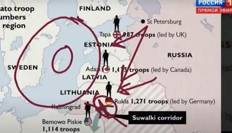 Czym Rosja straszy PolskęKorytarz suwalski powtórka z historii -mapa