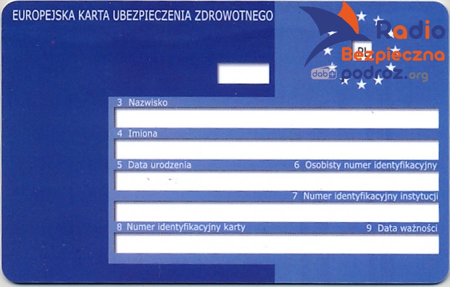 Na zdjęciu europejska karta ubezpieczenia zdrowotnego.