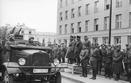 Parada zwycięstwa niemiec i Rosji po wygraniu kampanii wrześniowej Brześć 22.09.1939