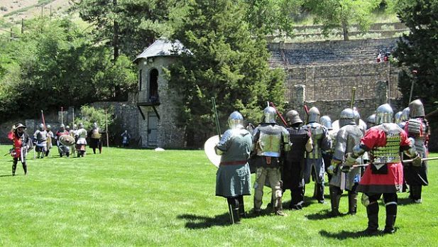 Turniej rycerski rekonstrukcja historyczna festiwal -  battle of