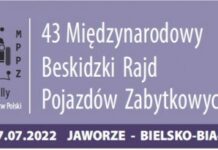 43 Beskidzki Rajd Pojazdów Zabytkowych Bielsko-Jaworze, 13-17.07.2022 nagłówek