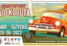 Plakat VI Charytatywny Rajd Koguta Oława – Giżycko 2022