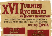 XVI Turniej Rycerski na Zamku w Rabsztynie. Plakat imprezy stylizowany na średniowieczny pergamin z królewskim edyktem.