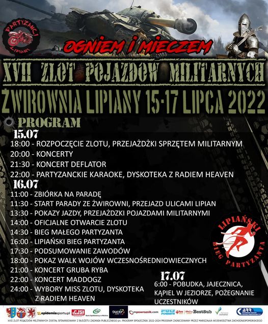 XVII Zlot Pojazdów Militarnych w Lipianach plakat