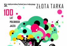 51 Międzynarodowy Festiwal Jazzu Tradycyjnego. Plakat festiwalu zawiera datę, miejsce oraz pełną nazwę imprezy rozrzucone po całym plakacie. Tło białe, elementem dominującym jest czarno-biała trąbka z której wydobywa się wielobarwna piana.