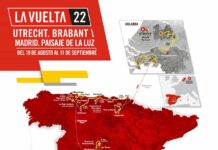 Mapa trasy 77. edycji wyścigu kolarskiego Vuelta a España. Do artykułu. La Vuelta a Espana 2022