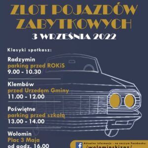 XVIII-Wolominski-Zlot-Pojazdow-Zabytkowych-3.09.2022-plakat