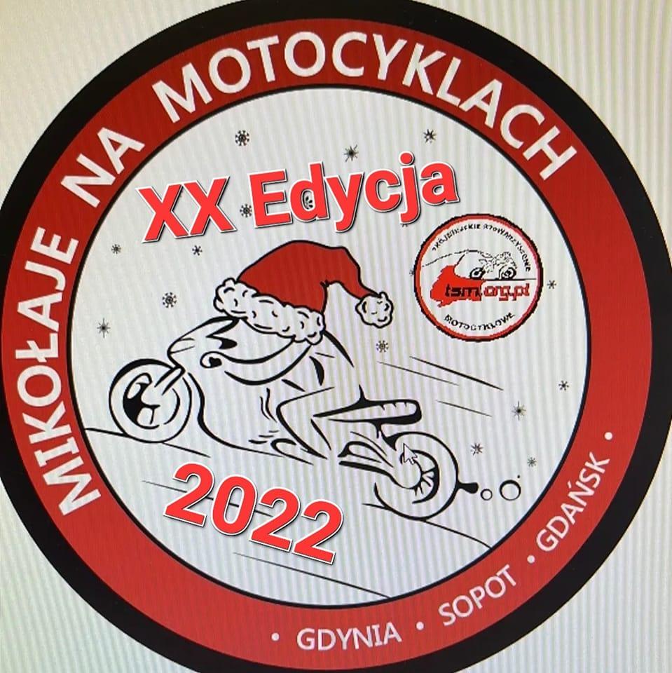 Wlepka XX edycja Mikołaje na Motocyklach 4.12.2022 Trójmiasto
