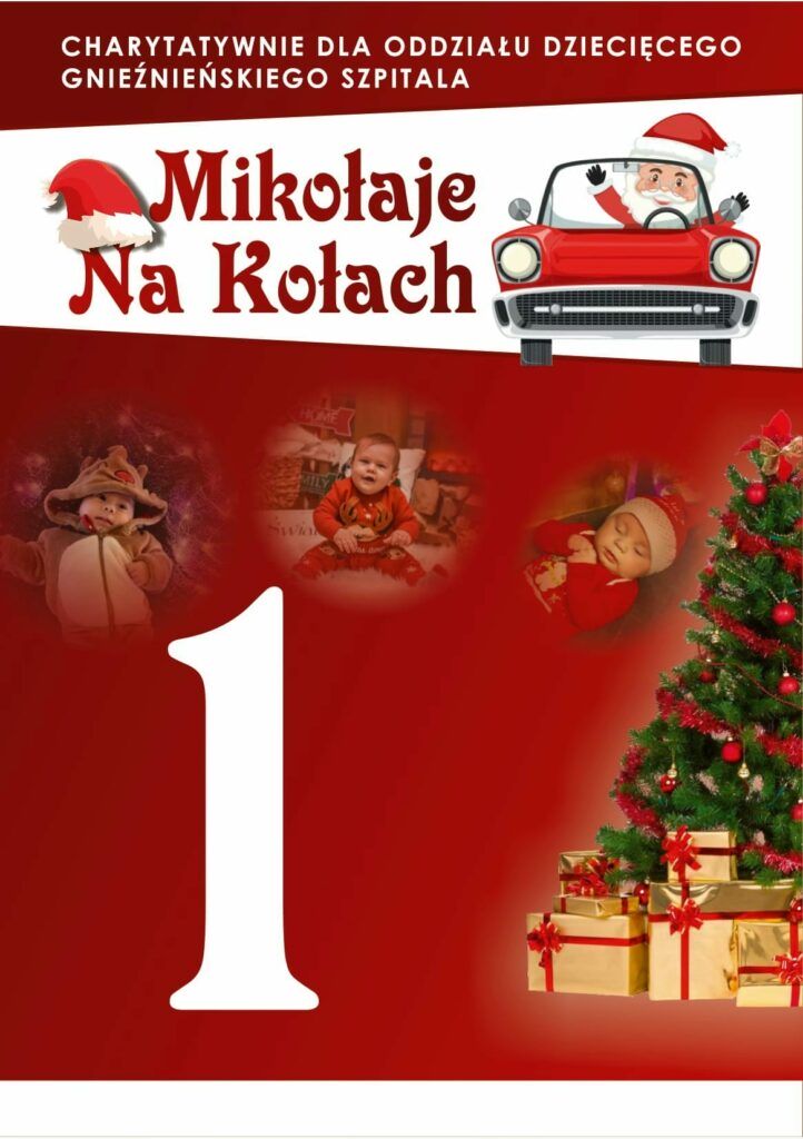 Mikołaje na kołach- charytatywnie dla oddziału dziecięcego gnieźnieńskiego szpitala - pamiątkowa karta wjazdu
