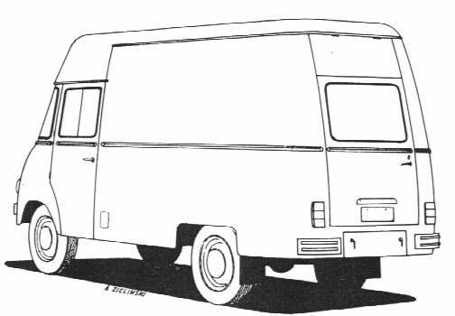 Nysa-501 podwyższony furgon-rys