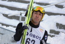 Na zdjęciu jest skoczek narciarski Noriaki Kasai. Noriaki Kasai wraca do skakania.