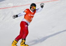 Na zdjęciu jest Oskar Kwiatkowski Snowboard Polski sukces na MŚ w Bakuriani