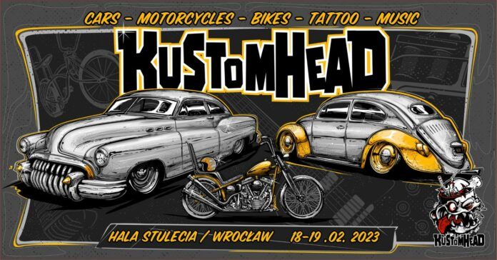 KUSTOMHEAD 2023 - Wrocław wystawa zabytkowych aut amerykańskich, motocykli i rowerów custom 18-19.02.2023