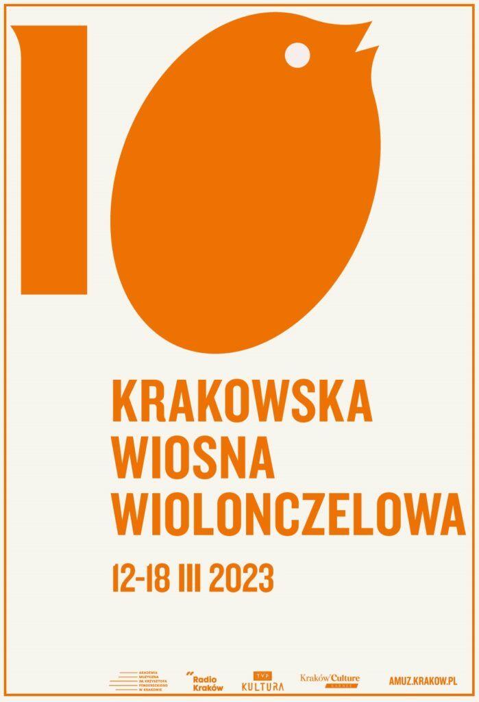 Plakat 10 edycji krakowskiej wiosny wiolonczelowej