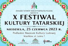 X Festiwal Kultury Tatarskiej Plakat z zaproszeniem do Wasilowa.