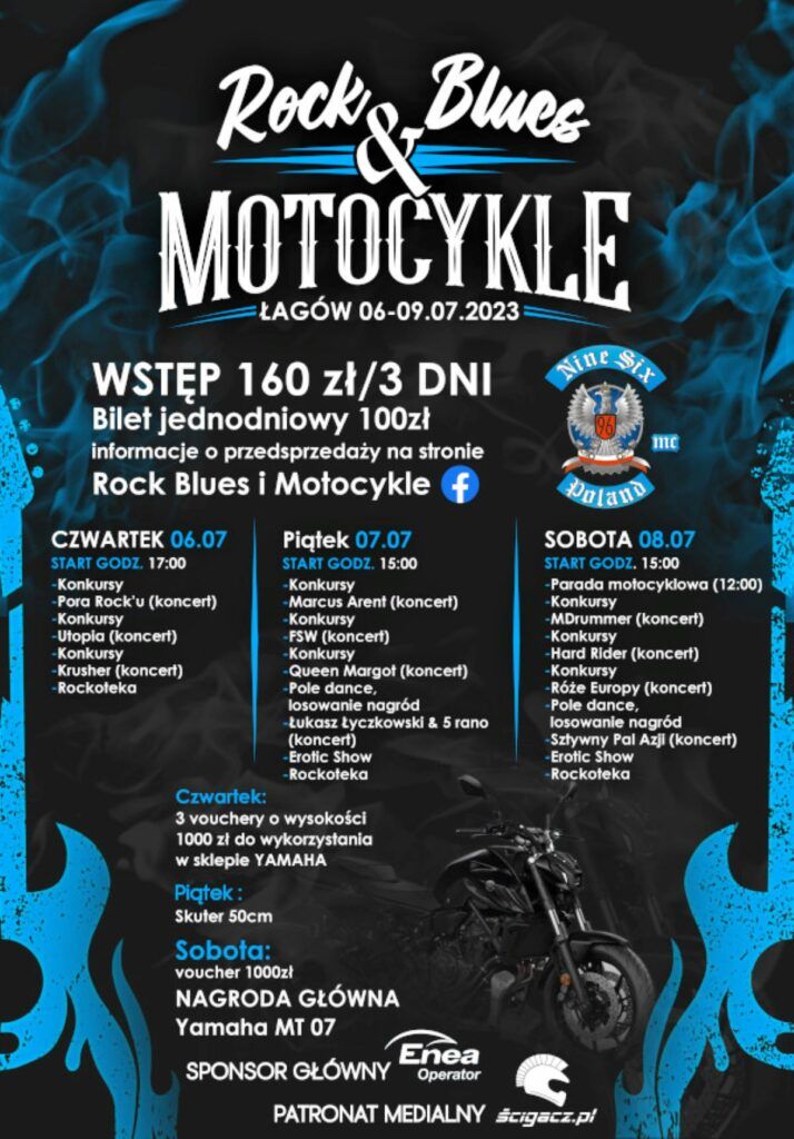 XXVII Rock Blues i Motocykle 06-09.07.2023 Łagów plakat