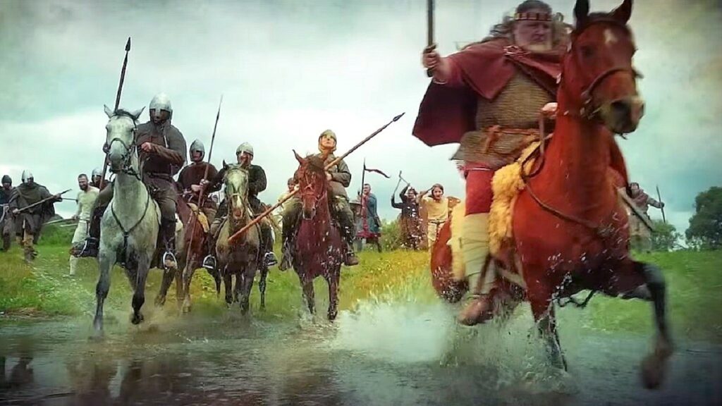 Bitwa nad Bugiem 1018 - Bolesław prowadzi swe wojska przez Bug, nie czekając na zbudowanie przeprawy. 