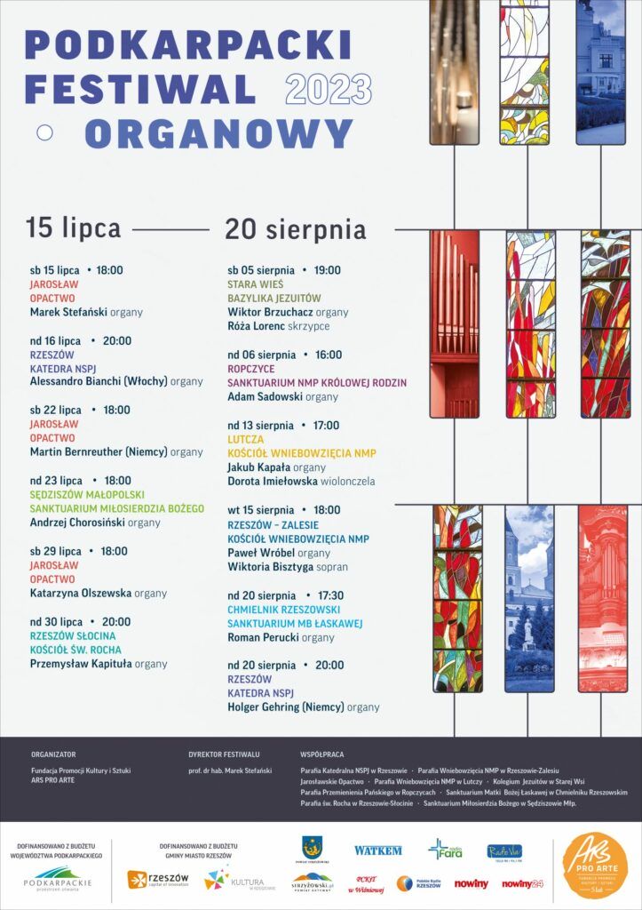 Podkarpacki Festiwal Organowy 2023 - program