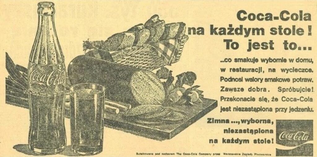 Reklama Coca-Coli z 1972 roku