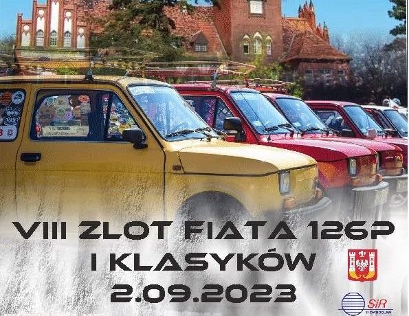 VIII Zlot Fiata 126p i Klasyków 2.09.2023 Inowrocław logo
