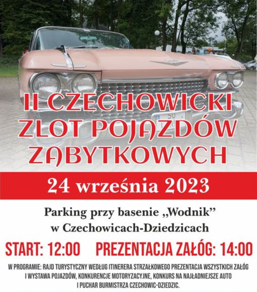 II Czechowicki Zlot Pojazdów Zabytkowych 24.09.2023 plakat