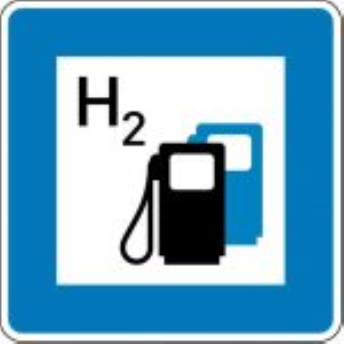 Stacje wodorowe - Stacja tankowania wodoru H2 znak