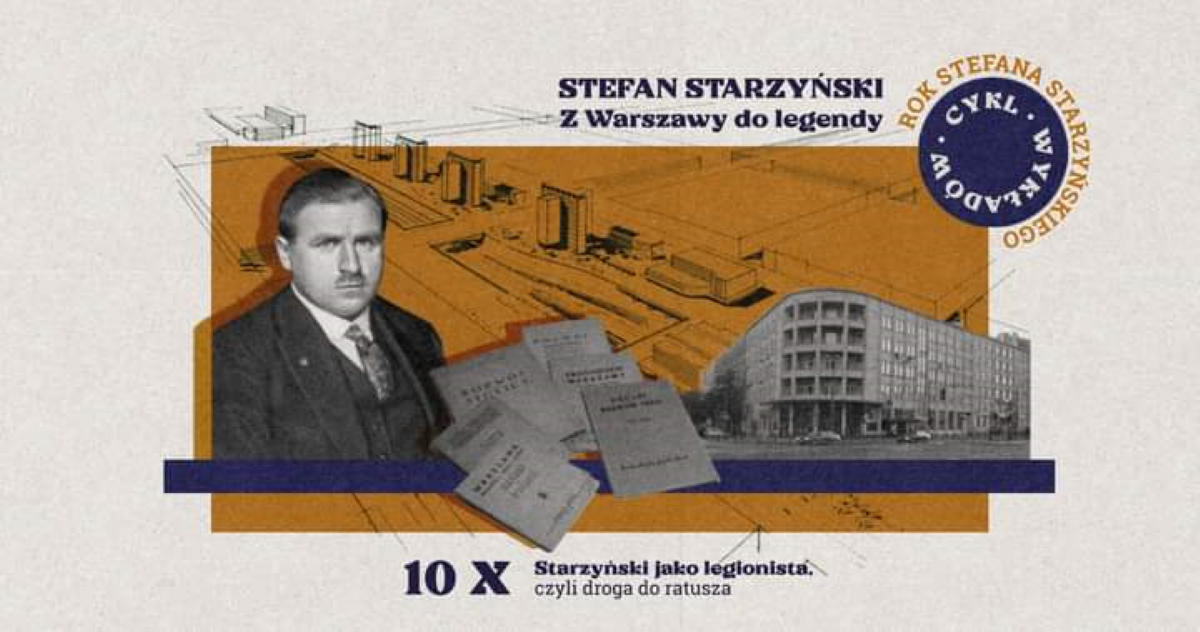plakat Stefan Starzyński - cykl wykładów w Muzeum Powstania Warszawskiego