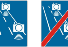 znaki-drogowe Odcinkowy Pomiar Prędkości OPP początek i koniec