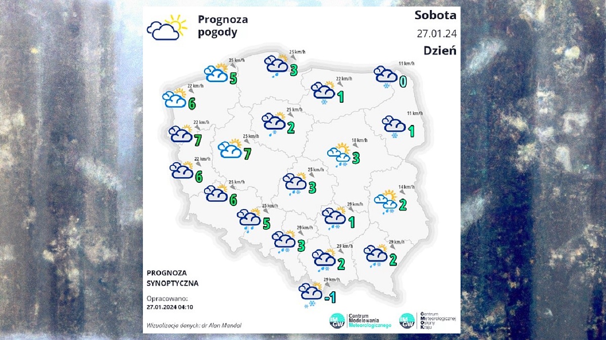Pogoda w Sobotę 27 stycznia 2024