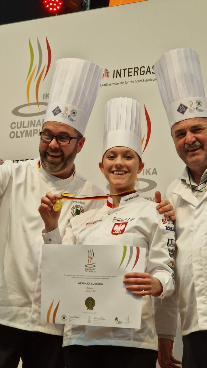 Złoty medal dla Weroniki Gurynow z Junior Poland Culinary Team. Gratulacje!