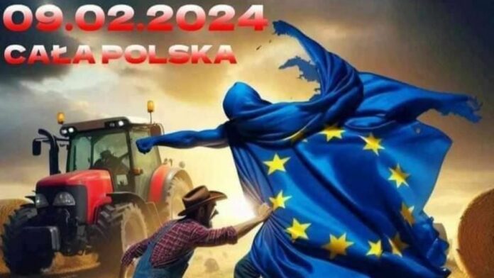 Kacice - Jabłonna. Ogólnopolski Strajk Rolników, jutro blokada DK 61 w powiecie Legionowskim 9.02.2024