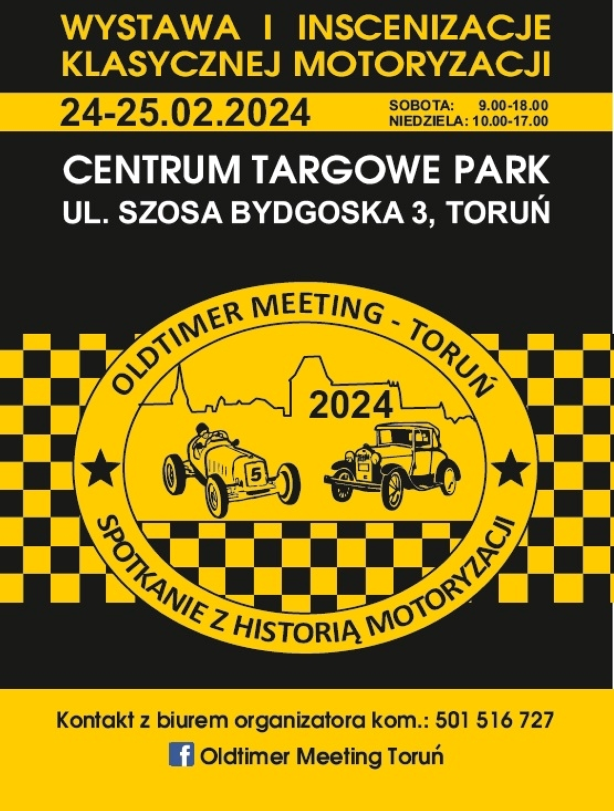 plakat Oldtimer Meeting Toruń 2024