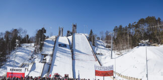 Na zdjęciu kompleks skoczni narciarskich w Lake Placid. Skoki narciarskie Puchar Świata w USA.