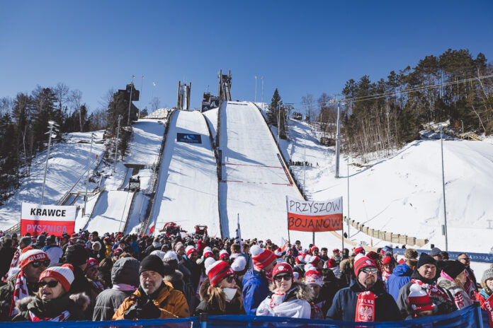 Na zdjęciu kompleks skoczni narciarskich w Lake Placid. Skoki narciarskie Puchar Świata w USA.