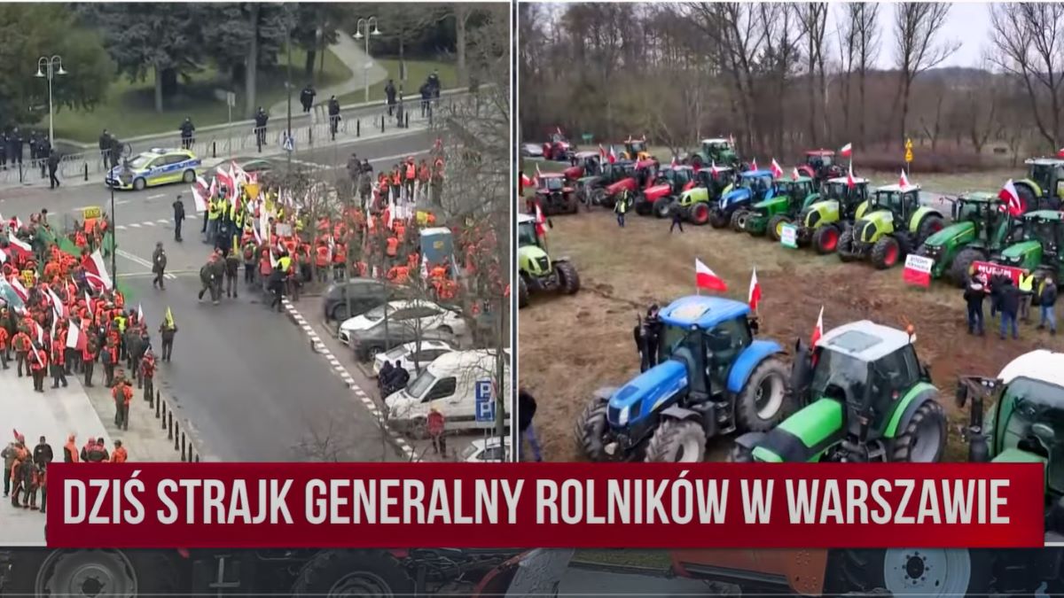 Strajk rolników w Warszawie foto TVRepublika