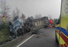 Tragiczny wypadek na DK20: Kierowca Fiata zginął na miejscu Fot. PSP Bytów