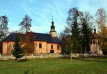 Pożegnanie śp. szer. Mateusza Sitka 12.06.2024 Drewniany kościół parafialny p.w. Św. Anny Nowy Lubiel