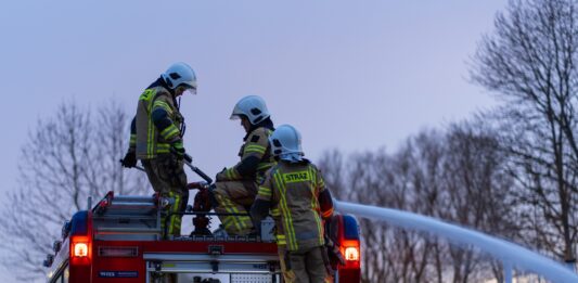 Pożar pawilonu handlowego we Władysławowie