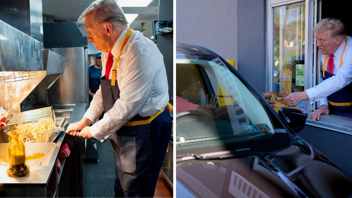 Trump zatrudnił się w McDonald’s: “Założył fartuch i smażył frytki” – kampania na pełnym gazie