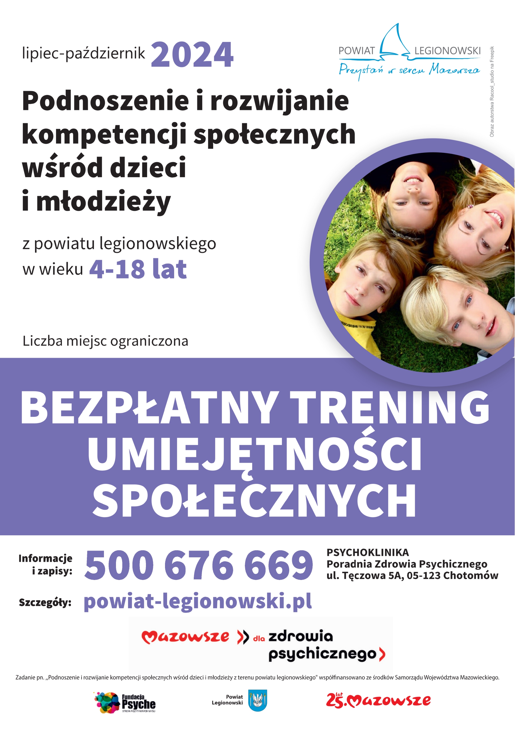Projekt TUS – Rozwijanie Kompetencji Społecznych dla Dzieci i Młodzieży – Fundacja Psyche