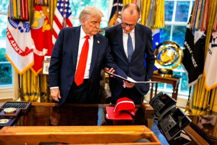 Trump i Merz UE gotowa na negocjacje, ale też na "pełną gotowość" do wojny handlowej!