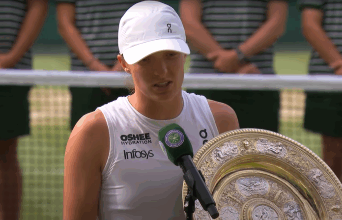 Iga Królowa Wimbledonu Królowa Wimbledonu - Jesteśmy świadkami historii, a ta historia ma szansę na kontynuację. Wspierajmy polski tenis. Iga pokonuje Amandę Anisimovą 6:0 6:0