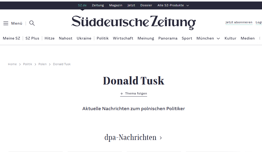 Niemiecki „Süddeutsche Zeitung” krytykuje Donalda Tuska: Czy polski premier nie umie przegrywać?