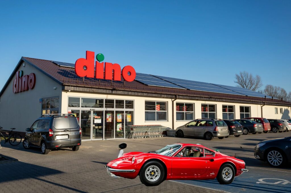 Dino Miasteczko Wilanów i Ferrari 246 Dino jeden z najdroższych