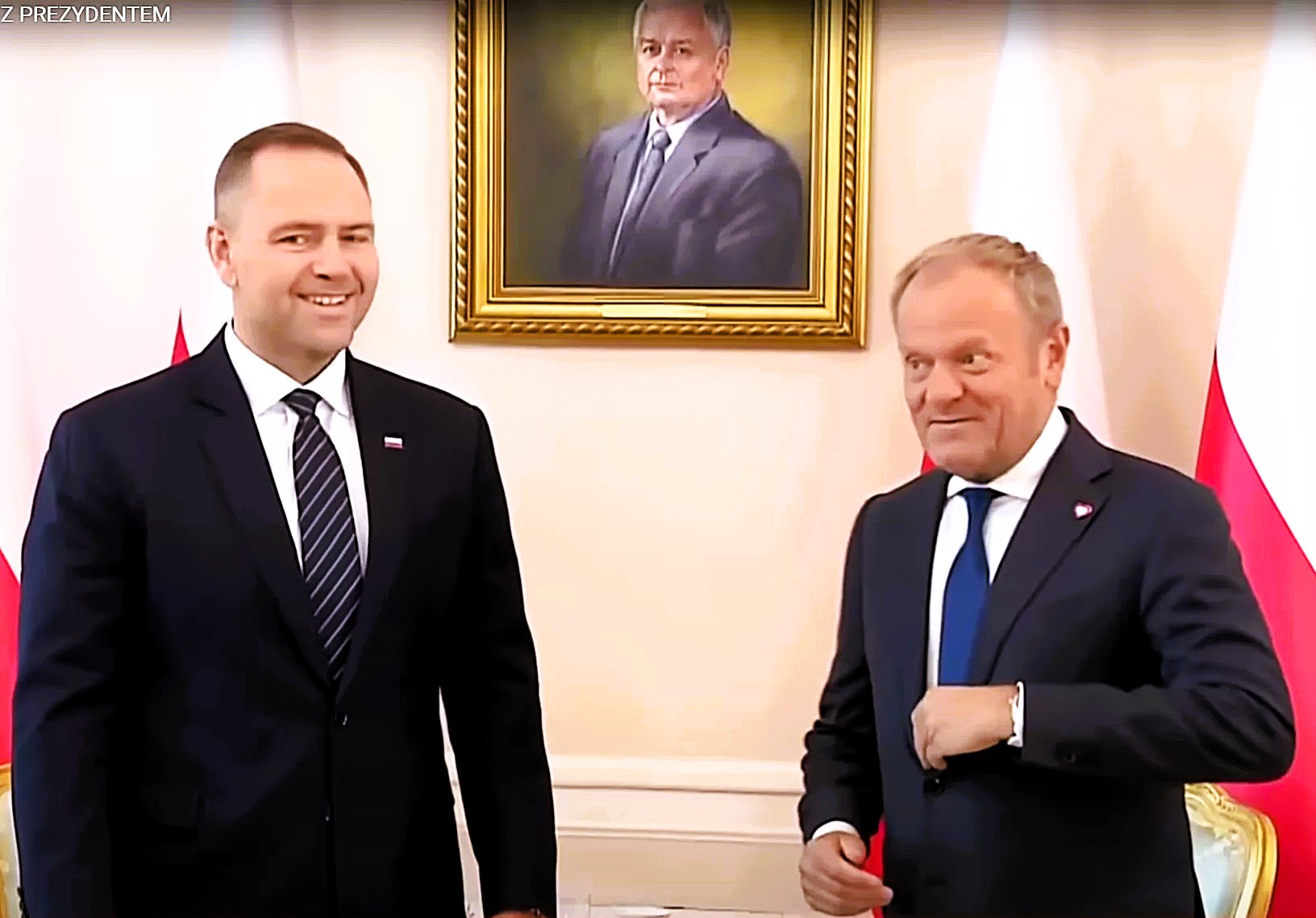 Tusk został przyjęty u Prezydenta o 12:01, nie musiał czekać czyli fałszywa narracja TVP – wideo
