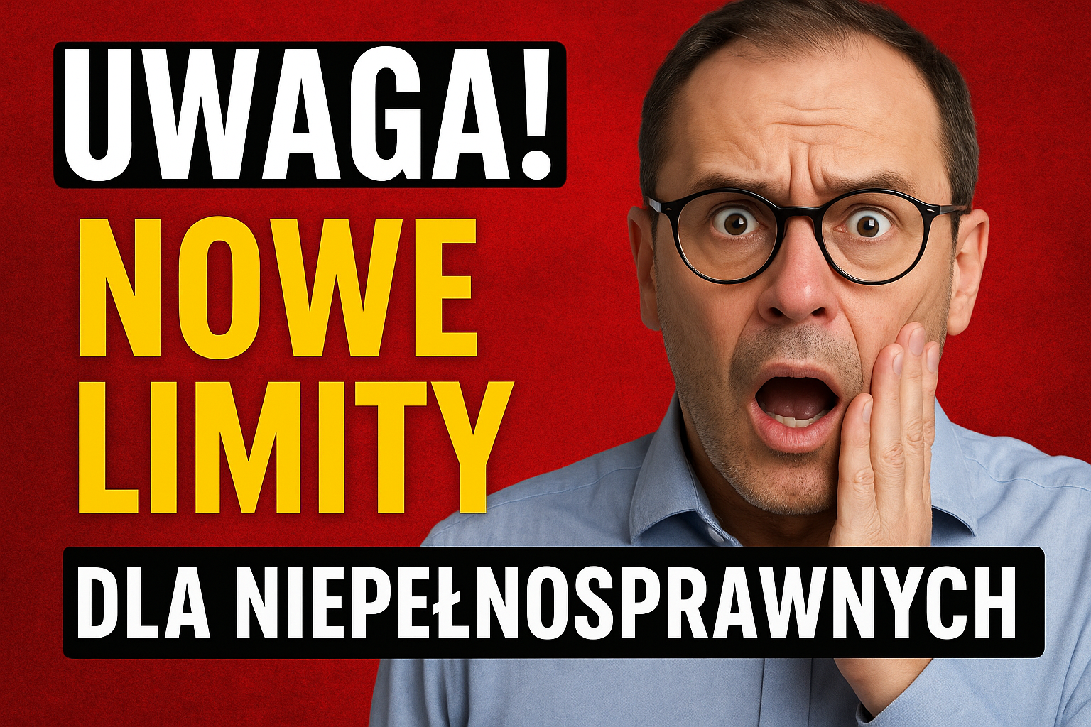 Od dzisiaj ważna zmiana dla osób niepełnosprawnych. Nowe limity mogą zmniejszyć lub zawiesić rentę