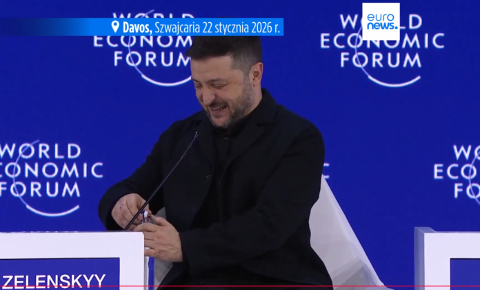 Zełenski poucza Europę - Teatr w Davos